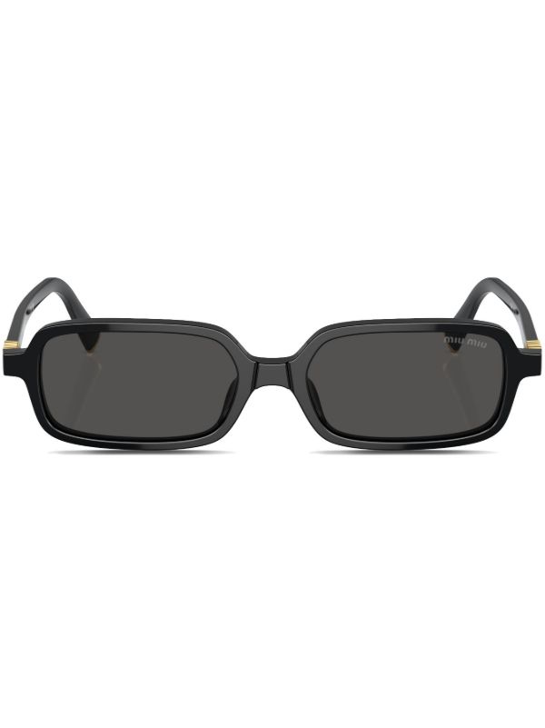Miu Miu Eyewear スクエアフレーム サングラス | ブラック | FARFETCH JP