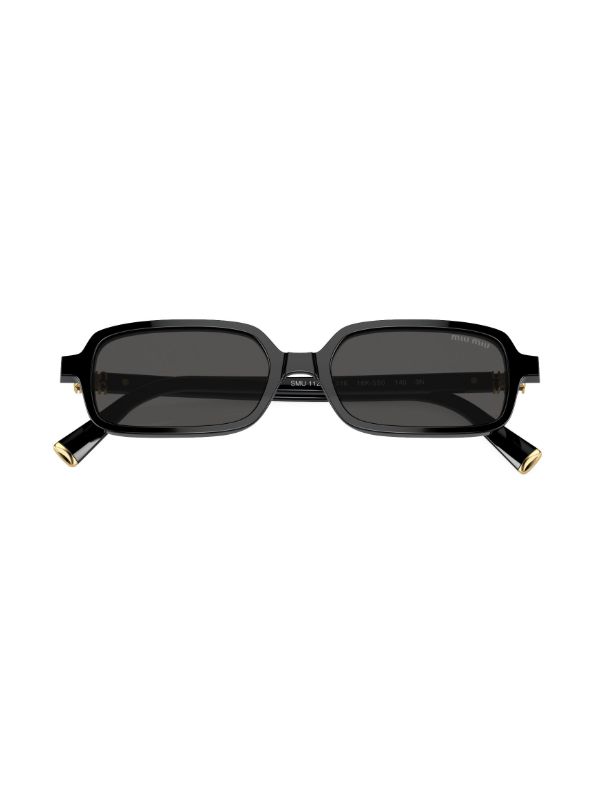 Miu Miu Eyewear スクエアフレーム サングラス | ブラック | FARFETCH JP
