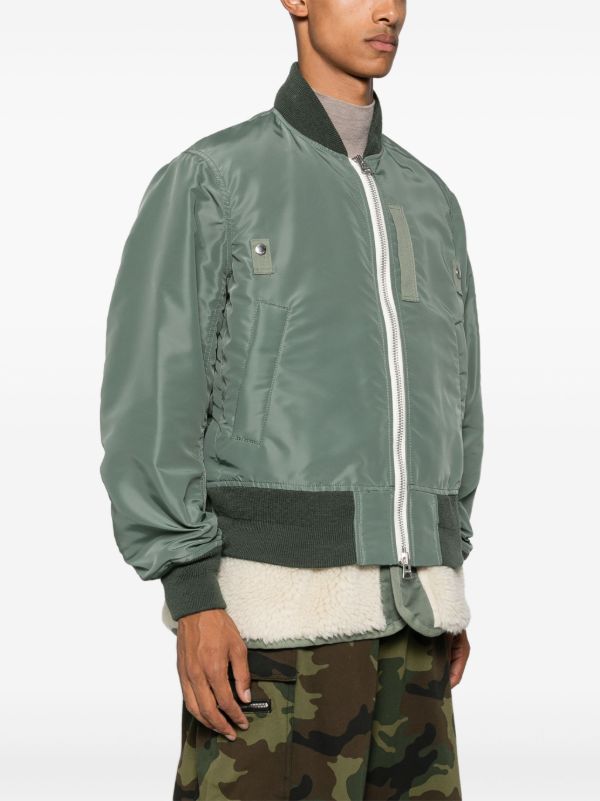 Sacai ボンバージャケット | グリーン | FARFETCH JP