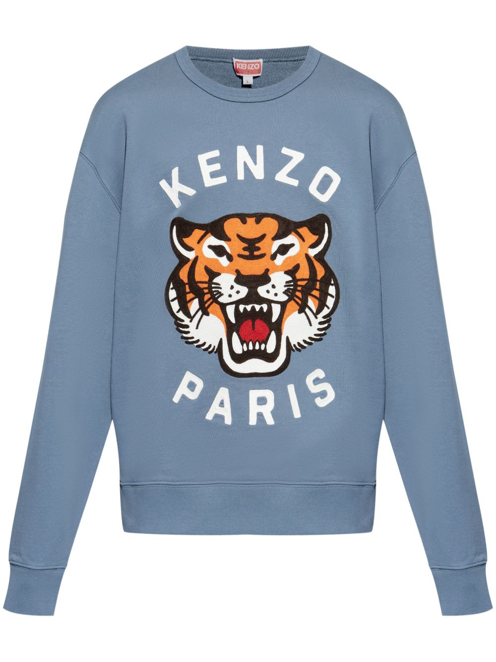 Kenzo Lucky Tiger Embroidered Sweatshirt | Blue | FARFETCH
