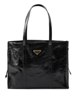 Prada レザー ハンドバッグ | ブラック | FARFETCH JP