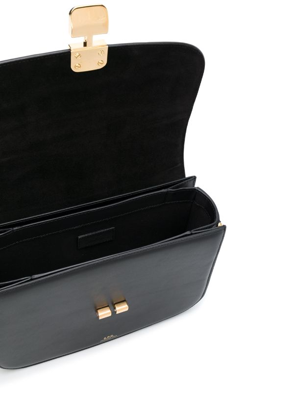 A.P.C. グレース レザーショルダーバッグ | ブラック | FARFETCH JP