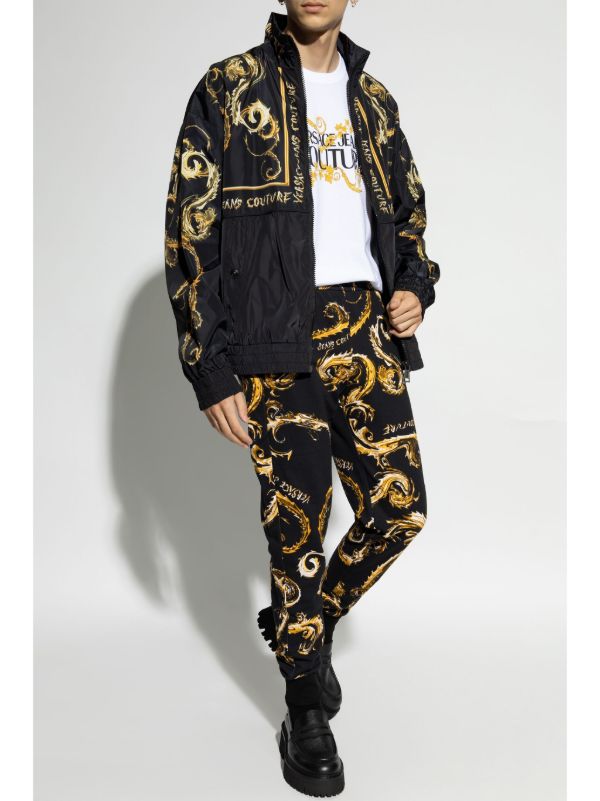 Versace Jeans Couture Chromo Couture-print Jacket | Black | FARFETCH