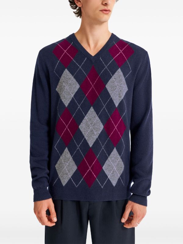 Pringle Of Scotland アーガイル カシミアセーター | ブルー | FARFETCH JP