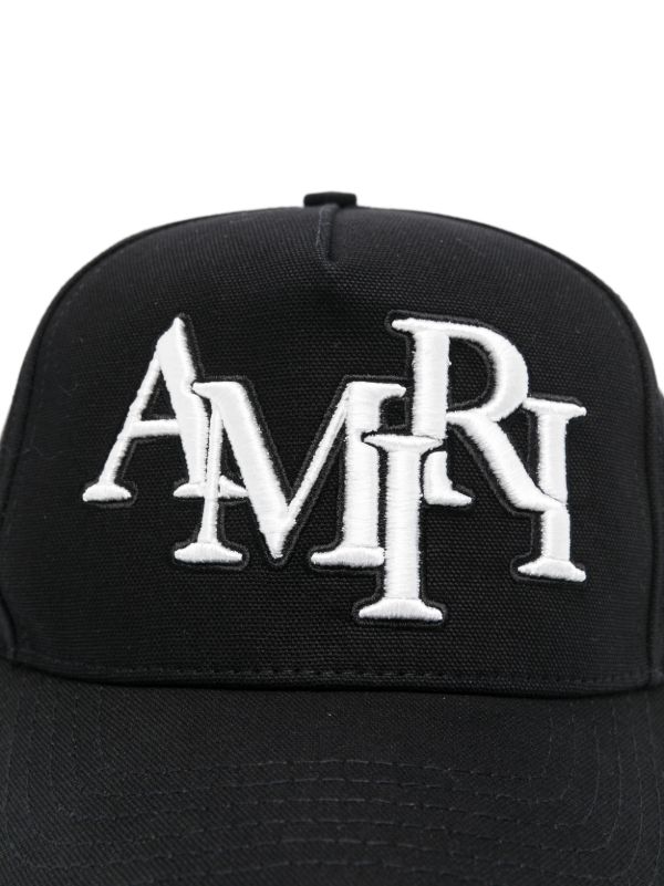 AMIRI Staggered-logo Cap | Black | FARFETCH