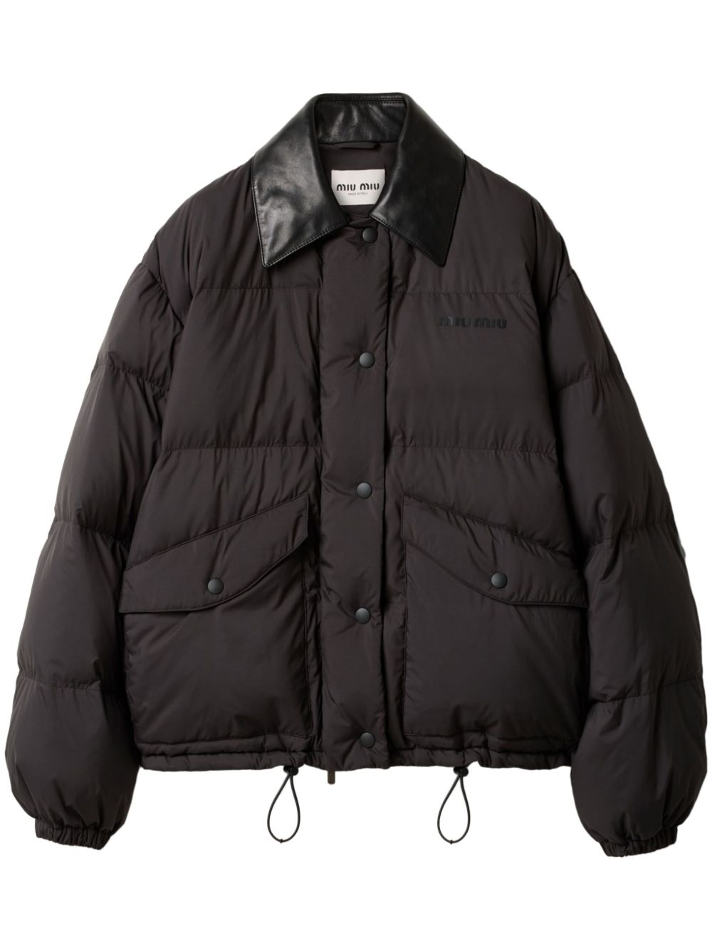 Miu Miu Cropped Down Jacket | Black | FARFETCH