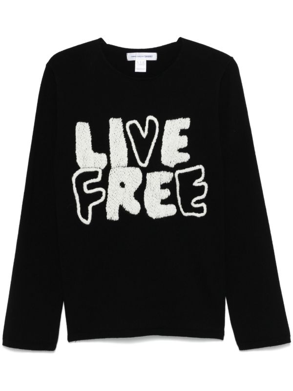 Comme Des Garçons Shirt Live Free セーター | ブラック | FARFETCH JP