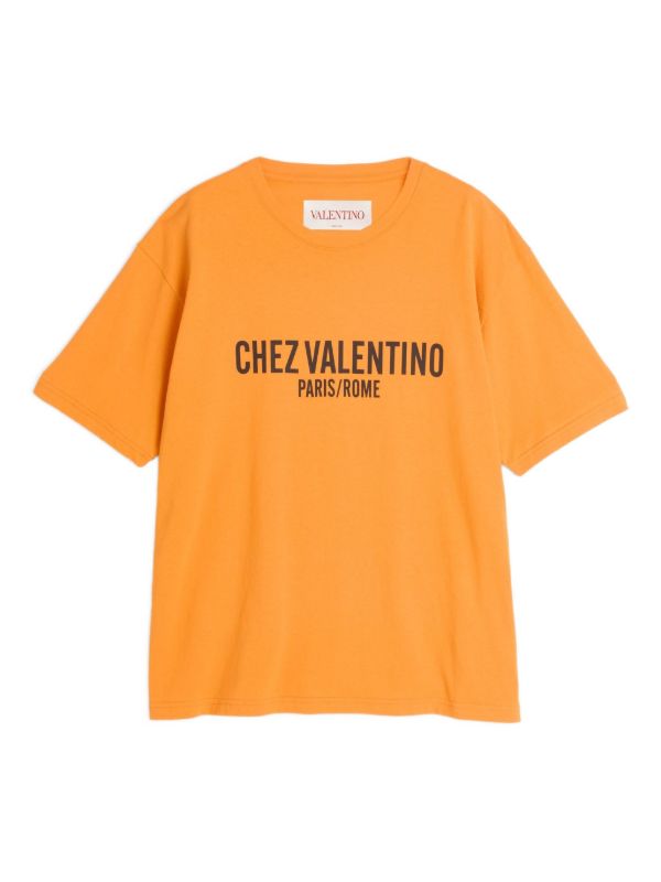 Valentino Garavani シェ プリントTシャツ | オレンジ | FARFETCH JP