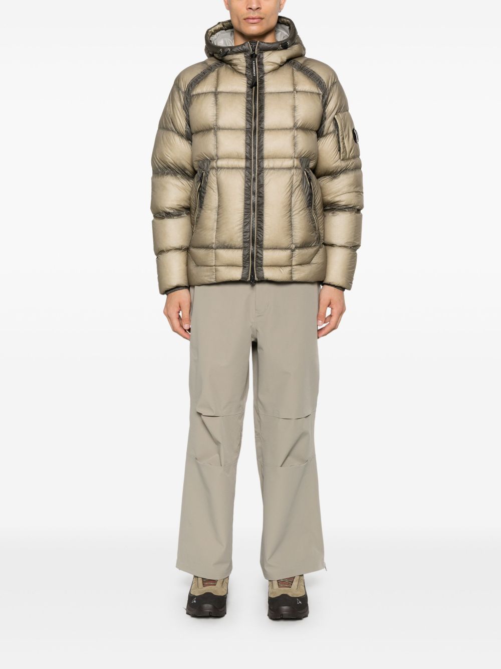 C.P. Company D. D. Shell Hooded Down Jacket | Brown | FARFETCH