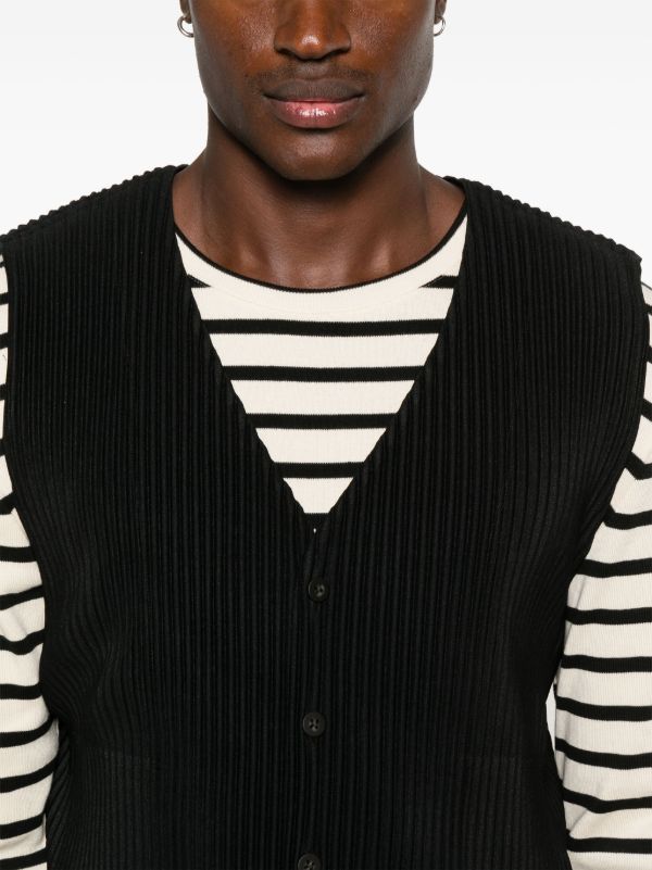 Homme Plissé Issey Miyake Plissé Vest | Black | FARFETCH