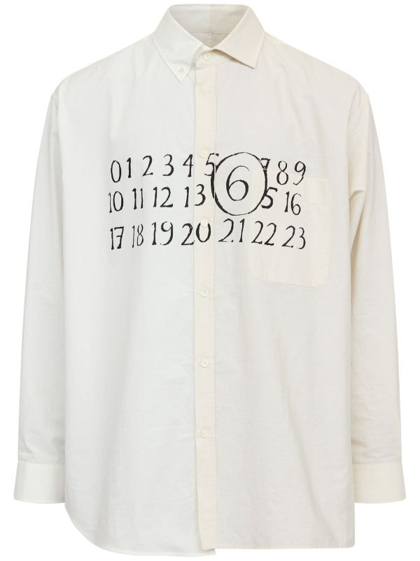 MM6 Maison Margiela アシンメトリー シャツ | ニュートラル | FARFETCH JP