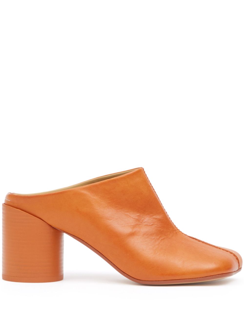 MM6 Maison Margiela anatomic-toe Leather Mules | Orange | FARFETCH