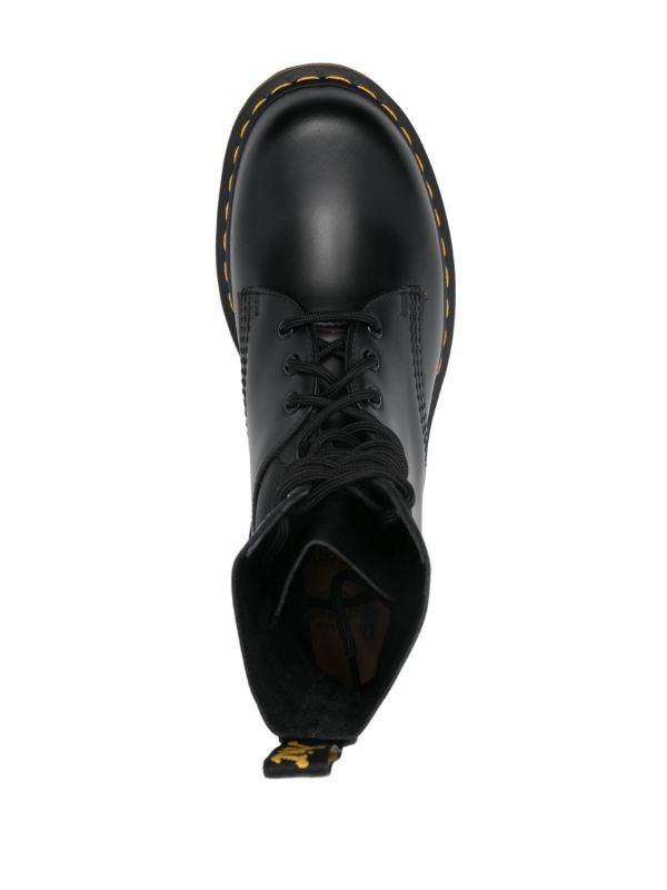 MM6 Maison Margiela x Dr. Martens Leather Boots | Black | FARFETCH