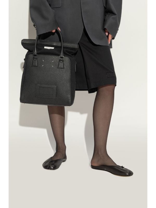 Maison Margiela Four-Stitch two-way Handbag | Black | FARFETCH