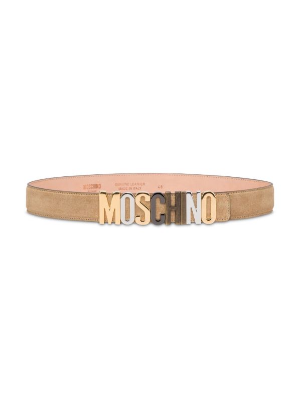 Moschino ロゴ レザーベルト | ニュートラル | FARFETCH JP