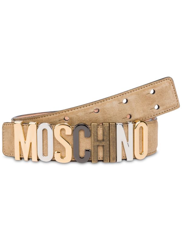 Moschino ロゴ レザーベルト | ニュートラル | FARFETCH JP