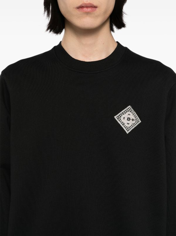 Casablanca Logo Patched Sweatshirt | Black | FARFETCH JO