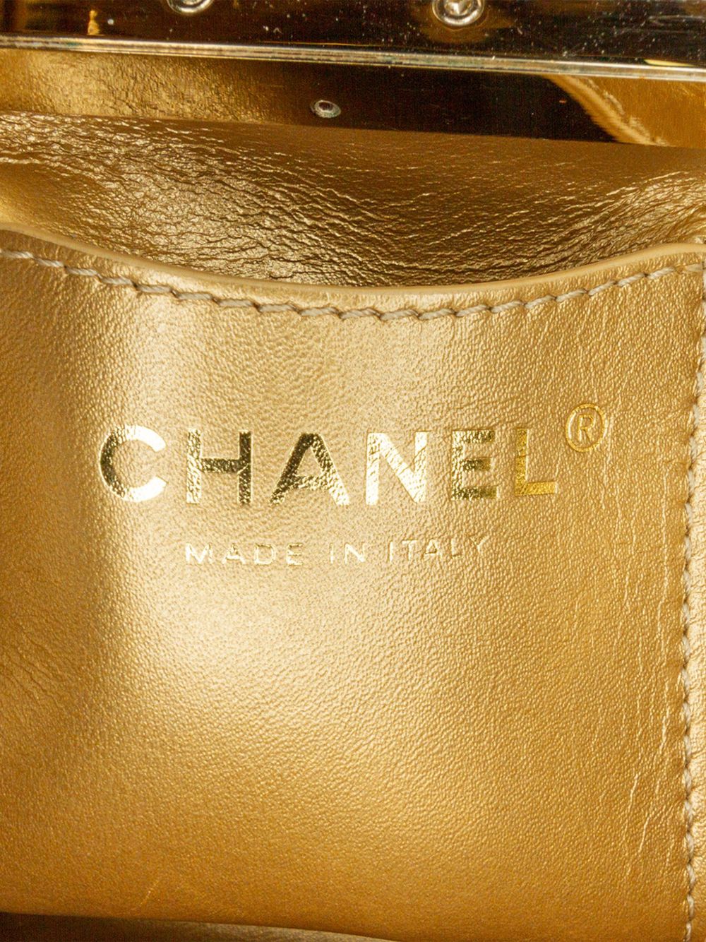 CHANEL Pre-Owned 2021-2024 キルティング エナメル ロゴ チェーン