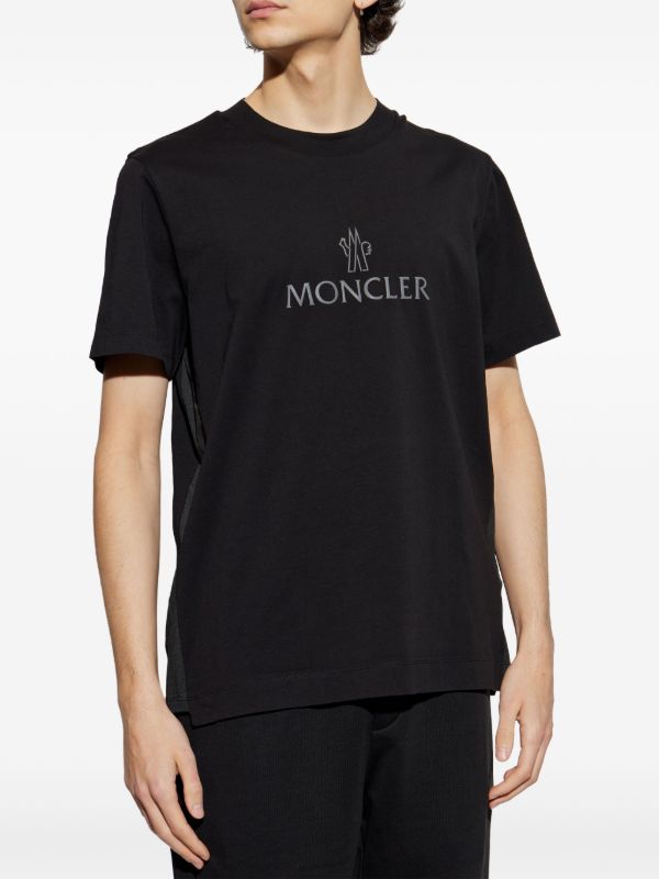 Moncler Logo Cotton T-shirt | Black | FARFETCH