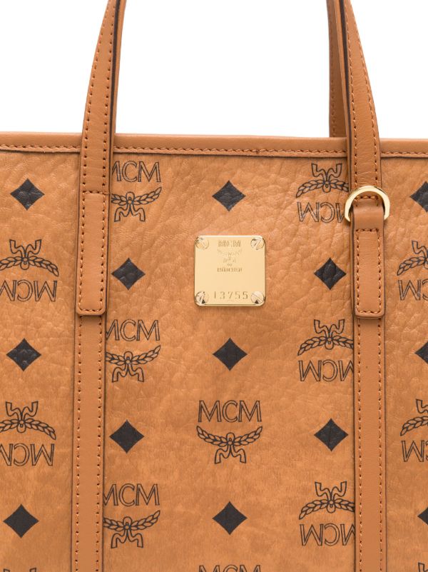 MCM logo-print Tote Bag | Brown | FARFETCH