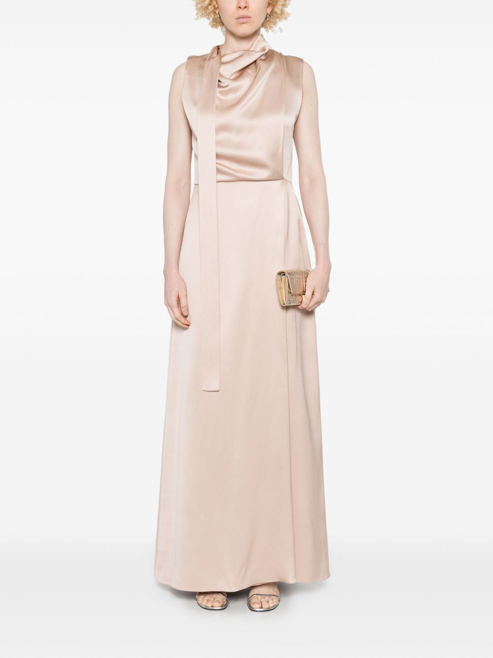 FENDI シルクマキシドレス | ピンク | FARFETCH JP