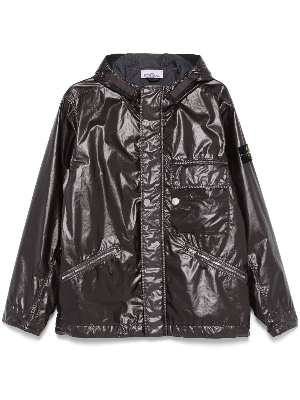 Stone Island Mussola Gommata Jacket | Black | FARFETCH