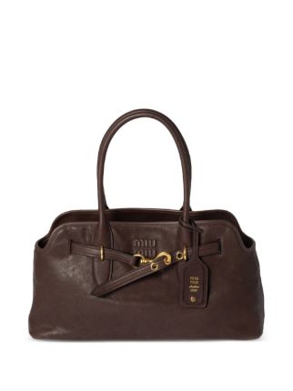Miu Miu Aventure ショルダーバッグ | ブラウン | FARFETCH JP