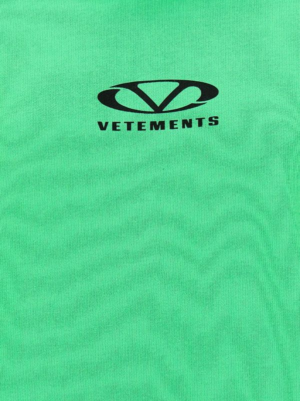 VETEMENTS logo-print Hoodie | Green | FARFETCH