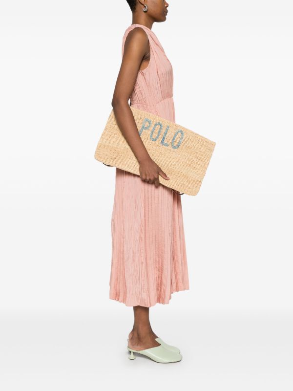 Polo Ralph Lauren ラフィア ショルダーバッグ | ニュートラル