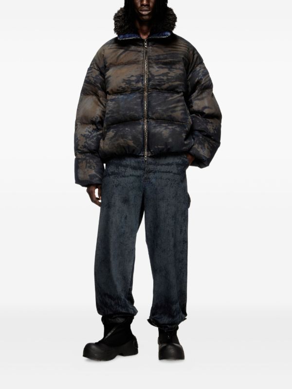 Diesel キルティング パデッドジャケット | ブラック | FARFETCH JP