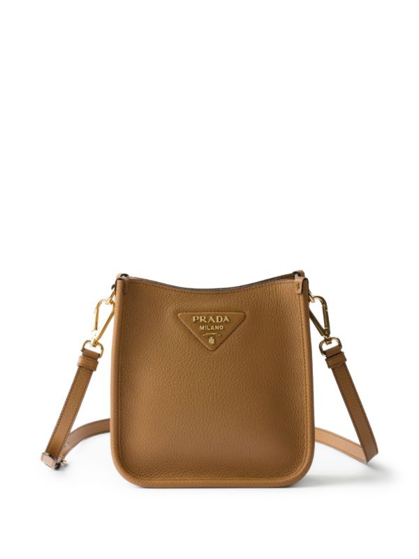 Prada レザー ショルダーバッグ | ブラウン | FARFETCH JP