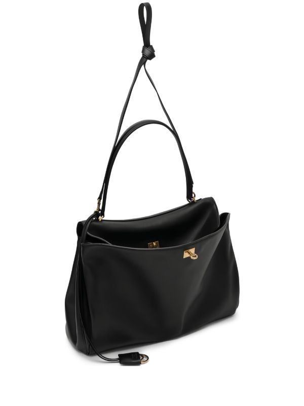 Balenciaga レザーショルダーバッグ | ブラック | FARFETCH JP