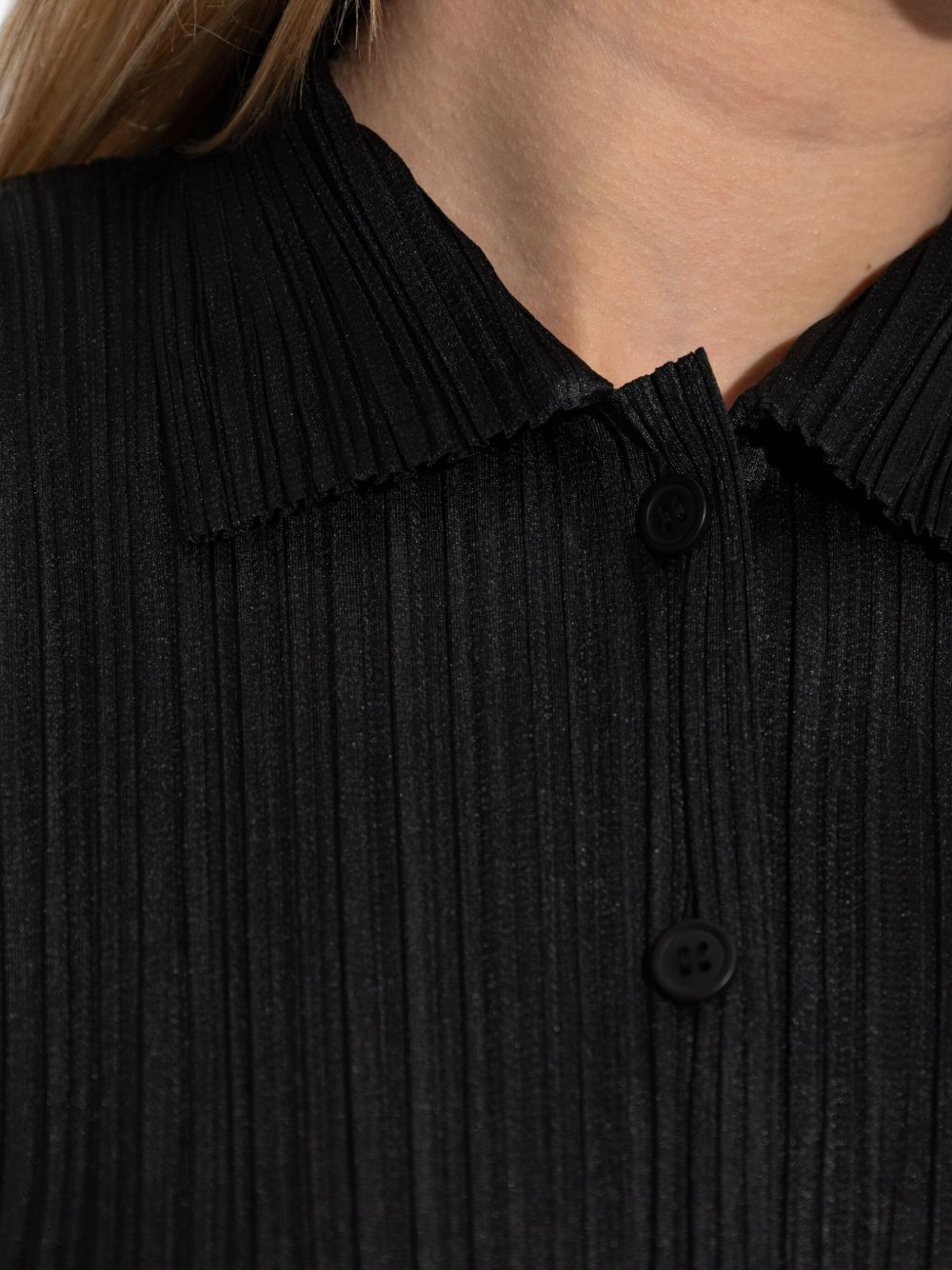 Pleats Please Issey Miyake Basics Pleated long-sleeve Shirt