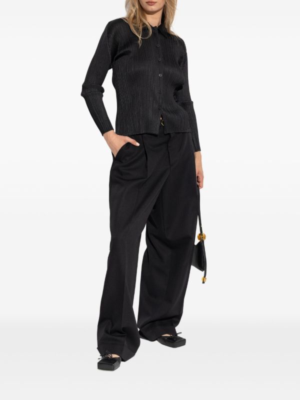 Pleats Please Issey Miyake Basics プリーツ シャツ | ブラック