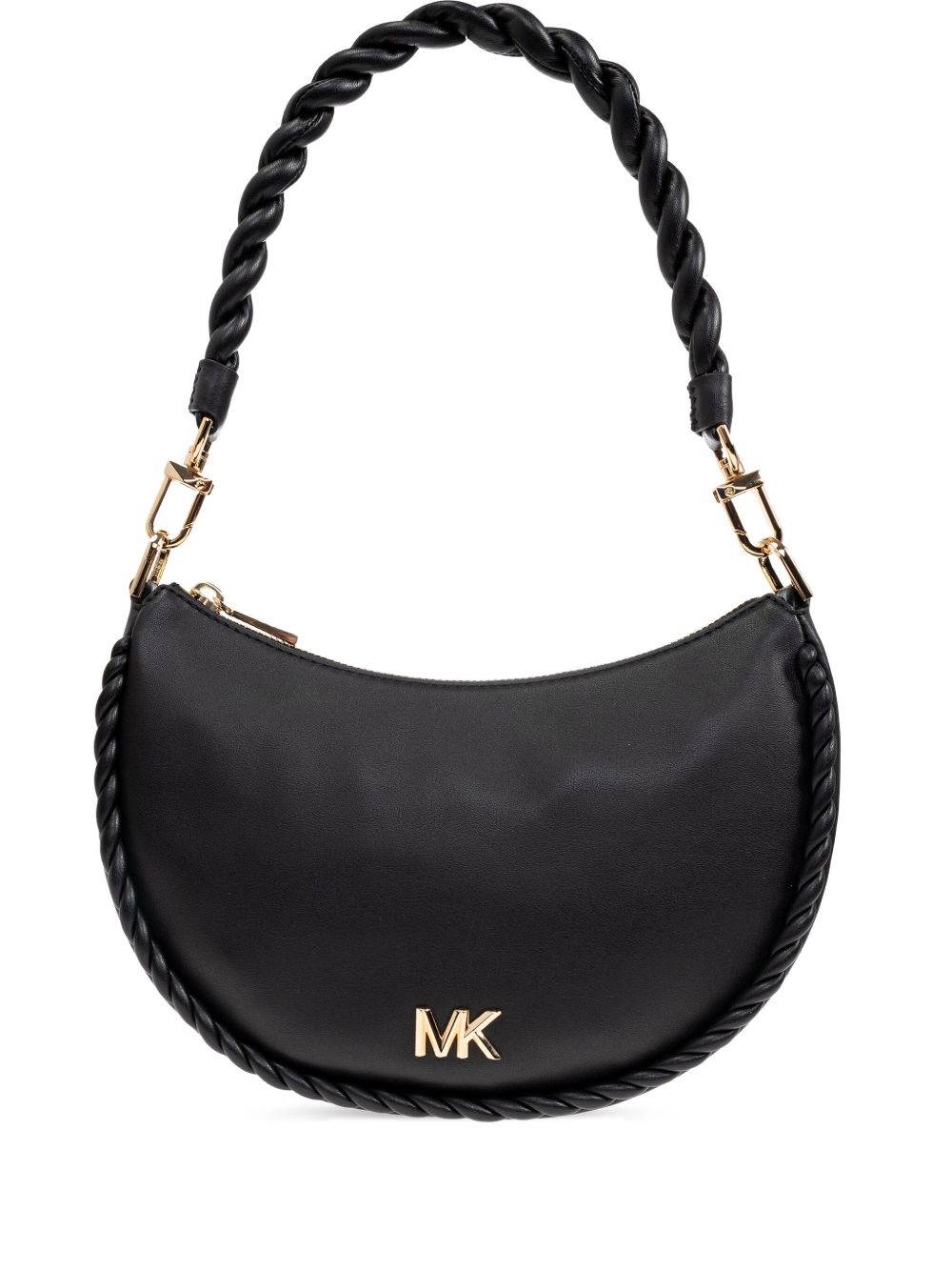 Michael Kors braided-strap Crescent Shoulder Bag | Black | FARFETCH