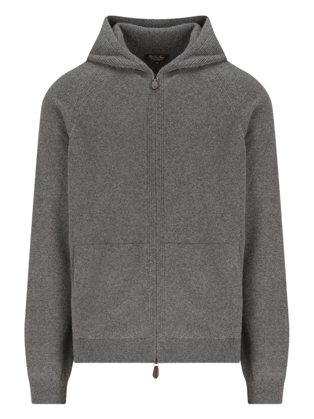 Loro Piana Knitted zip-up Hoodie | Grey | FARFETCH