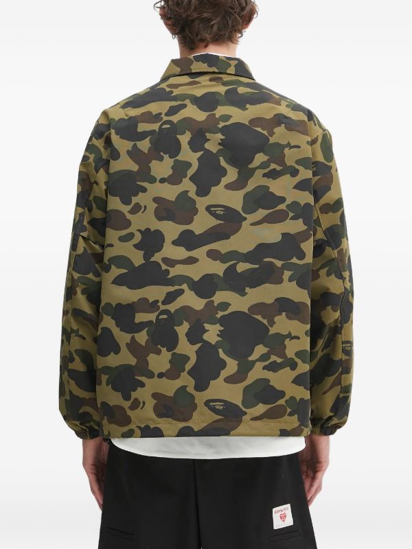 A BATHING APE® カモフラージュ コーチジャケット | グリーン