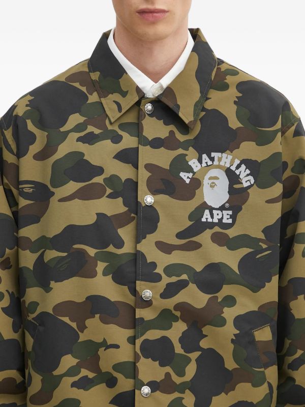 A BATHING APE® カモフラージュ コーチジャケット | グリーン