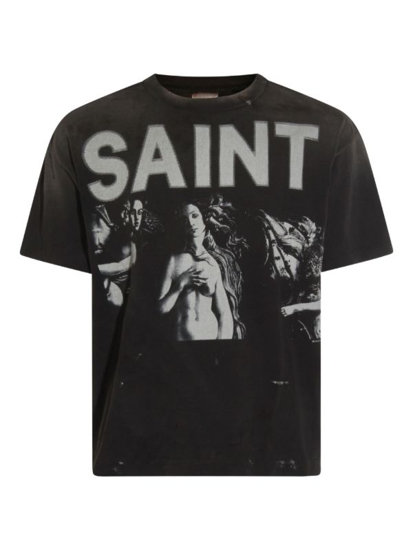 SAINT MXXXXXX graphic-print T-shirt | Black | FARFETCH