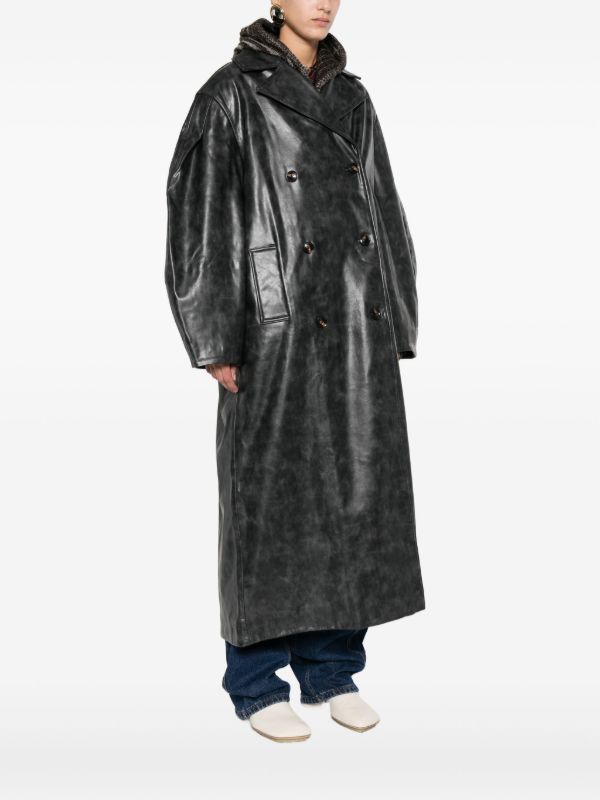 GANNI ダブルコート | ブラック | FARFETCH JP