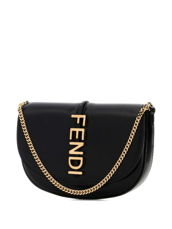 FENDI Fendigraphy Cross Body Bag | Black | FARFETCH