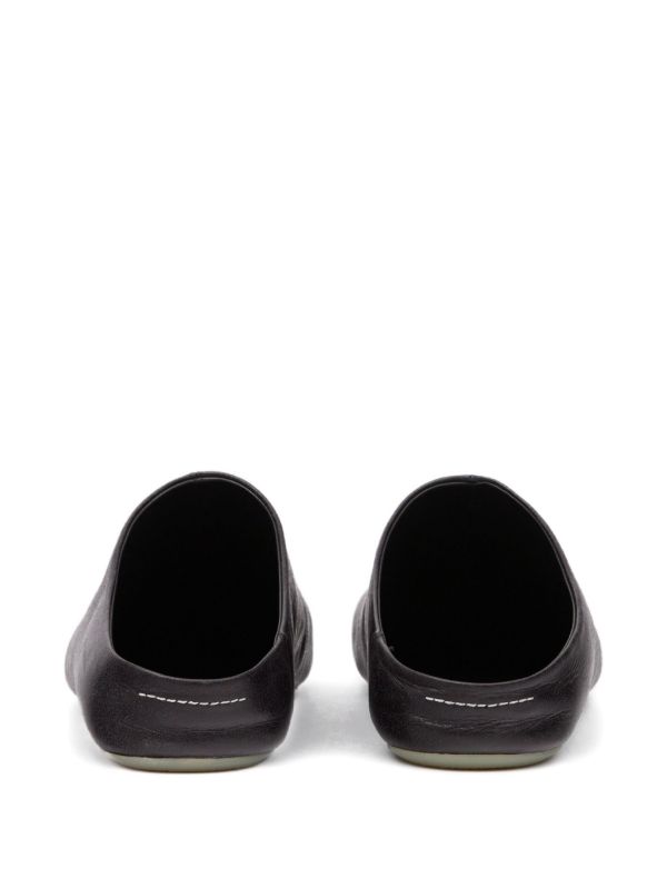 MM6 Maison Margiela square-toe Slippers | Black | FARFETCH