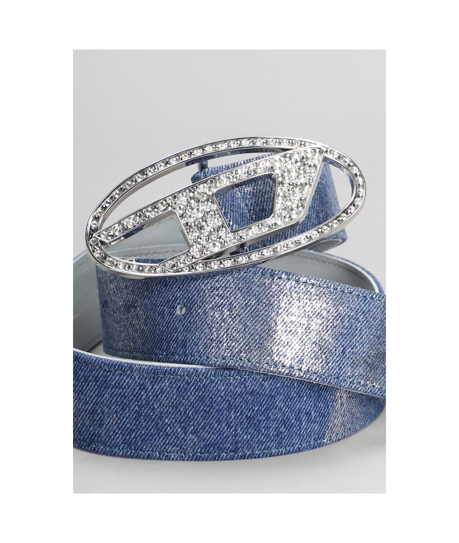 Diesel B 1dr Strass Belts In Blue Denim | italist