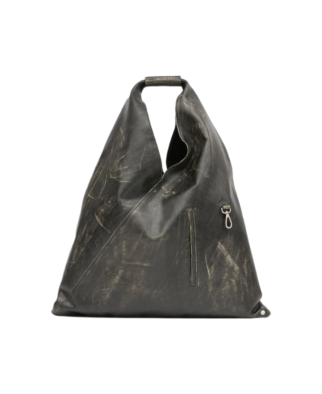 MM6 Maison Margiela Borsa Mano Charcoal grey distressed leather