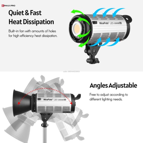 Đèn Nicefoto Led 2000B-III video light 200w LED COB