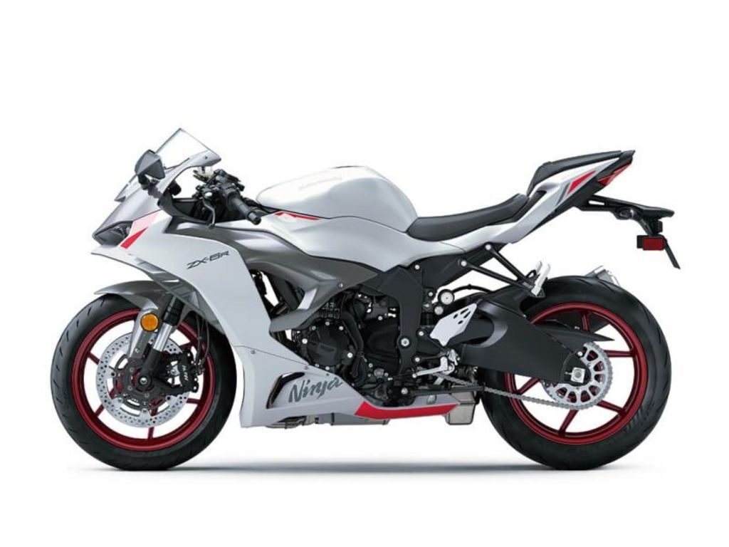 New 2024 Kawasaki Ninja ZX™-6R Pearl Robotic White/metallic Gray