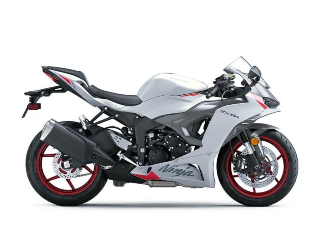 New 2024 Kawasaki Ninja ZX™-6R Pearl Robotic White/metallic Gray