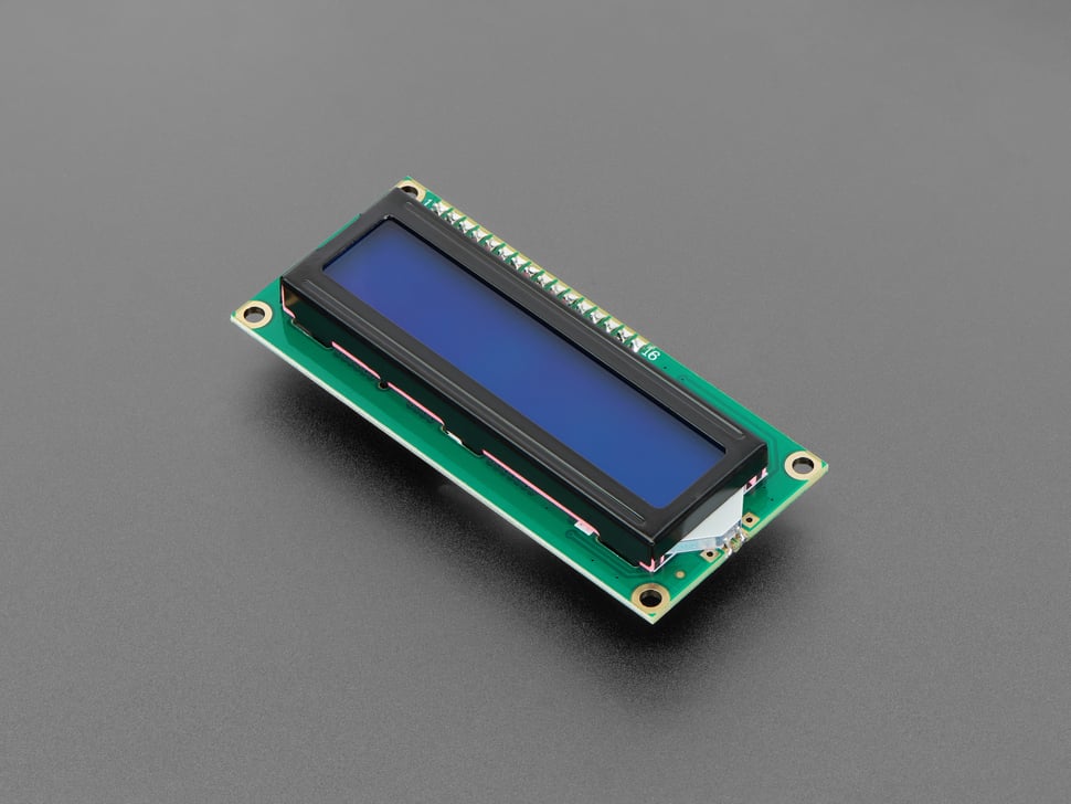 Assembled Standard LCD 16x2 + extras - White on Blue : Adafruit
