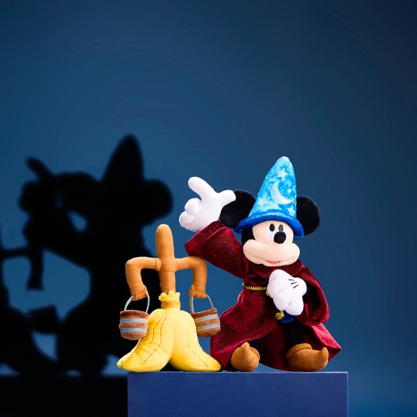 Sorcerer Mickey Mouse and Magic Broom Plush Set – Fantasia 85th