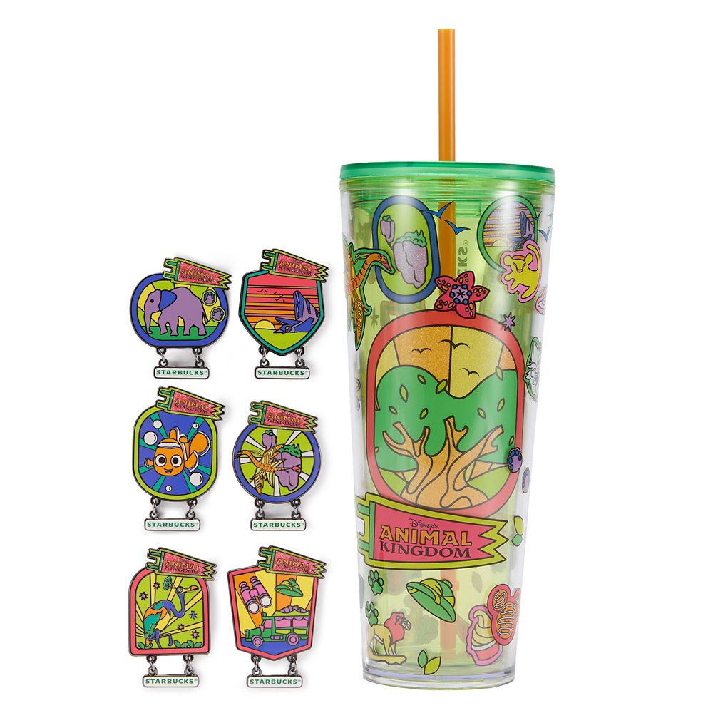 Disney's Animal Kingdom 24 oz. Starbucks Tumbler with Mystery Pin